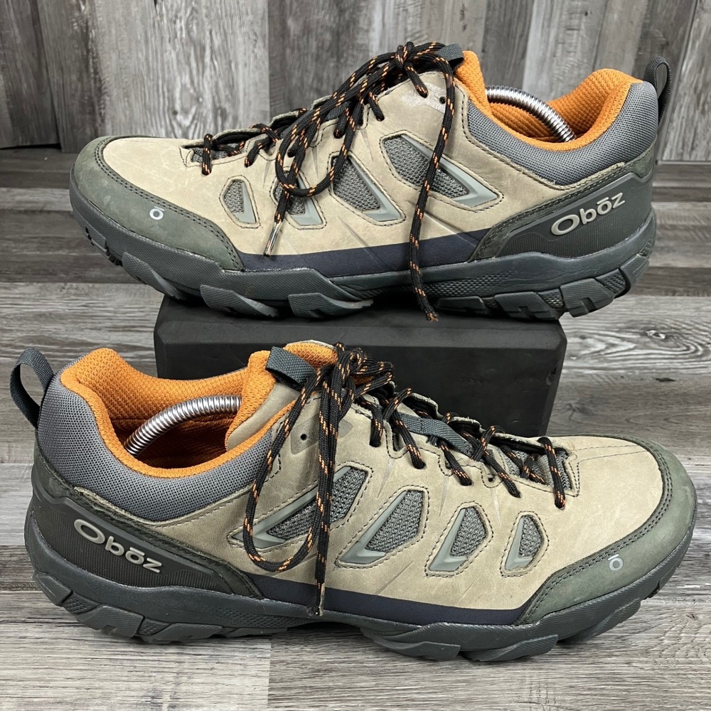 Oboz Sawtooth X Low Hiking Shoes Mens 13 Canteen Gunmetal Orange 23901 HG013M
